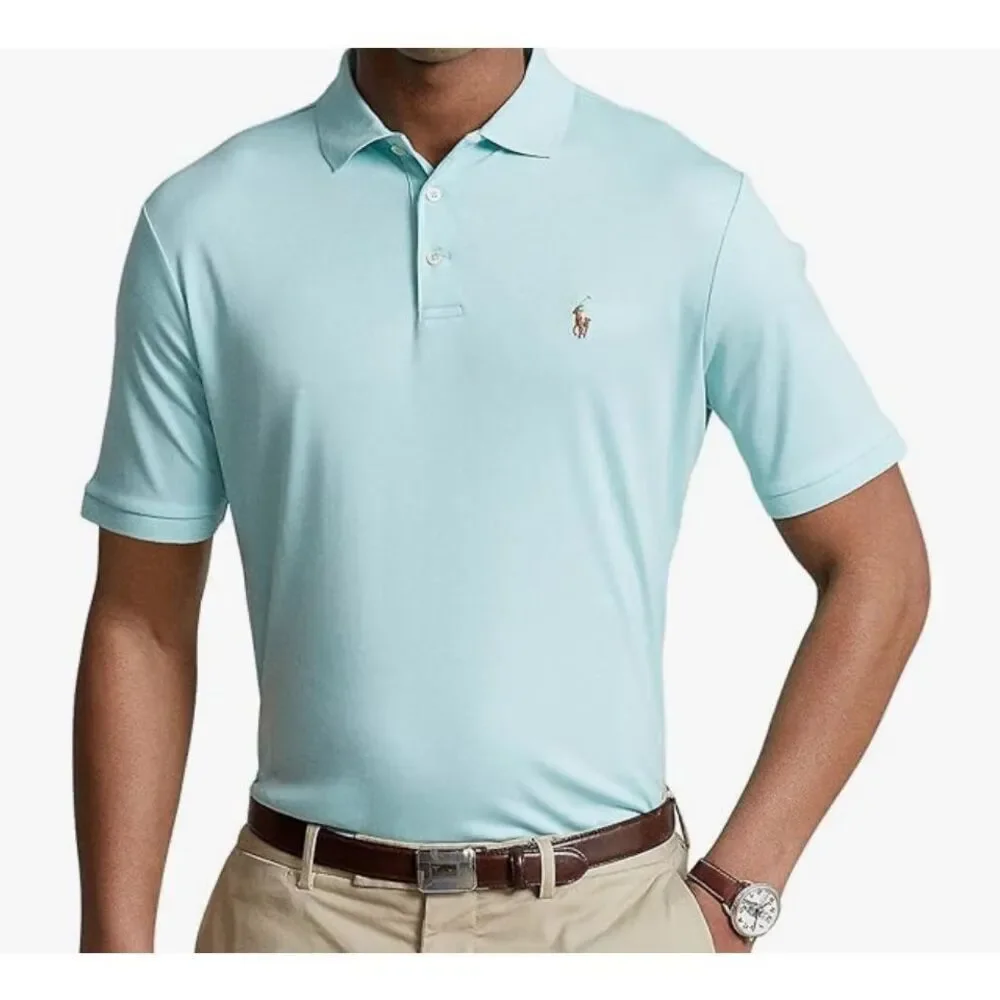 Ralph Lauren light blue cotton polo shirt - 2XLT